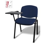 50N BT SEDIA FISSA  RIVESTITA CON TELAIO IN ACCIAIO NERO CON TAVOLETTA E SCRITTOIO