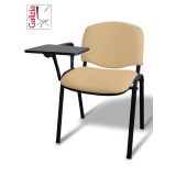 50N BT SEDIA FISSA  RIVESTITA CON TELAIO IN ACCIAIO NERO CON TAVOLETTA E SCRITTOIO