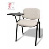 50N BT SEDIA FISSA  RIVESTITA CON TELAIO IN ACCIAIO NERO CON TAVOLETTA E SCRITTOIO