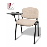 50N BT SEDIA FISSA  RIVESTITA CON TELAIO IN ACCIAIO NERO CON TAVOLETTA E SCRITTOIO