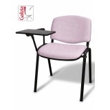 50N BT SEDIA FISSA  RIVESTITA CON TELAIO IN ACCIAIO NERO CON TAVOLETTA E SCRITTOIO