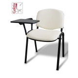 50N BT SEDIA FISSA  RIVESTITA CON TELAIO IN ACCIAIO NERO CON TAVOLETTA E SCRITTOIO