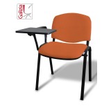 50N BT SEDIA FISSA  RIVESTITA CON TELAIO IN ACCIAIO NERO CON TAVOLETTA E SCRITTOIO