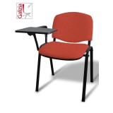 50N BT SEDIA FISSA  RIVESTITA CON TELAIO IN ACCIAIO NERO CON TAVOLETTA E SCRITTOIO