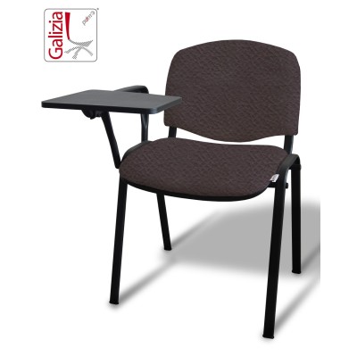 50N BT SEDIA FISSA  RIVESTITA CON TELAIO IN ACCIAIO NERO CON TAVOLETTA E SCRITTOIO