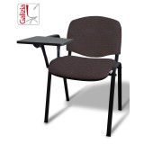 50N BT SEDIA FISSA  RIVESTITA CON TELAIO IN ACCIAIO NERO CON TAVOLETTA E SCRITTOIO