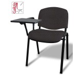 50N BT SEDIA FISSA  RIVESTITA CON TELAIO IN ACCIAIO NERO CON TAVOLETTA E SCRITTOIO