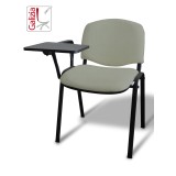 50N BT SEDIA FISSA  RIVESTITA CON TELAIO IN ACCIAIO NERO CON TAVOLETTA E SCRITTOIO