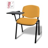 50N BT SEDIA FISSA  RIVESTITA CON TELAIO IN ACCIAIO NERO CON TAVOLETTA E SCRITTOIO