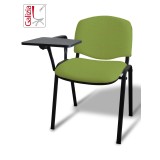 50N BT SEDIA FISSA  RIVESTITA CON TELAIO IN ACCIAIO NERO CON TAVOLETTA E SCRITTOIO