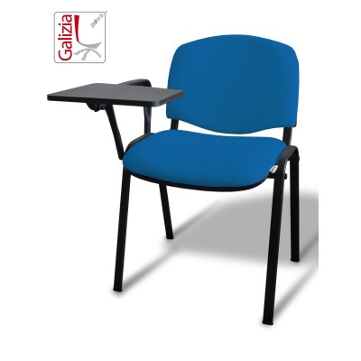 50N BT SEDIA FISSA  RIVESTITA CON TELAIO IN ACCIAIO NERO CON TAVOLETTA E SCRITTOIO