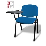 50N BT SEDIA FISSA  RIVESTITA CON TELAIO IN ACCIAIO NERO CON TAVOLETTA E SCRITTOIO