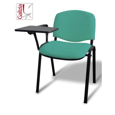 50N BT SEDIA FISSA  RIVESTITA CON TELAIO IN ACCIAIO NERO CON TAVOLETTA E SCRITTOIO