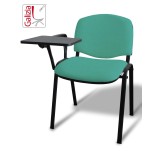 50N BT SEDIA FISSA  RIVESTITA CON TELAIO IN ACCIAIO NERO CON TAVOLETTA E SCRITTOIO