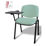 50N BT SEDIA FISSA  RIVESTITA CON TELAIO IN ACCIAIO NERO CON TAVOLETTA E SCRITTOIO