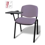 50N BT SEDIA FISSA  RIVESTITA CON TELAIO IN ACCIAIO NERO CON TAVOLETTA E SCRITTOIO