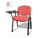 50N BT SEDIA FISSA  RIVESTITA CON TELAIO IN ACCIAIO NERO CON TAVOLETTA E SCRITTOIO