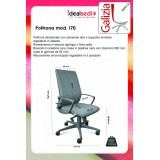 I70 SEDIA DIREZIONALE RIVESTITA CON SUPPORTO LOMBARE