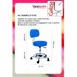 S13C SGABELLO BASSO GIREVOLE CON POGGIAPIEDE ALZATA A GAS