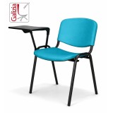 50N PL BT SEDIA FISSA IN PLASTICA CON SCRITTOIO E TELAIO IN ACCIAO VERNICIATO NERO