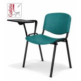 50N PL BT SEDIA FISSA IN PLASTICA CON SCRITTOIO E TELAIO IN ACCIAO VERNICIATO NERO