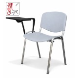 50C PL BT SEDIA FISSA IN PLASTICA CON SCRITTOIO E TELAIO CROMATO