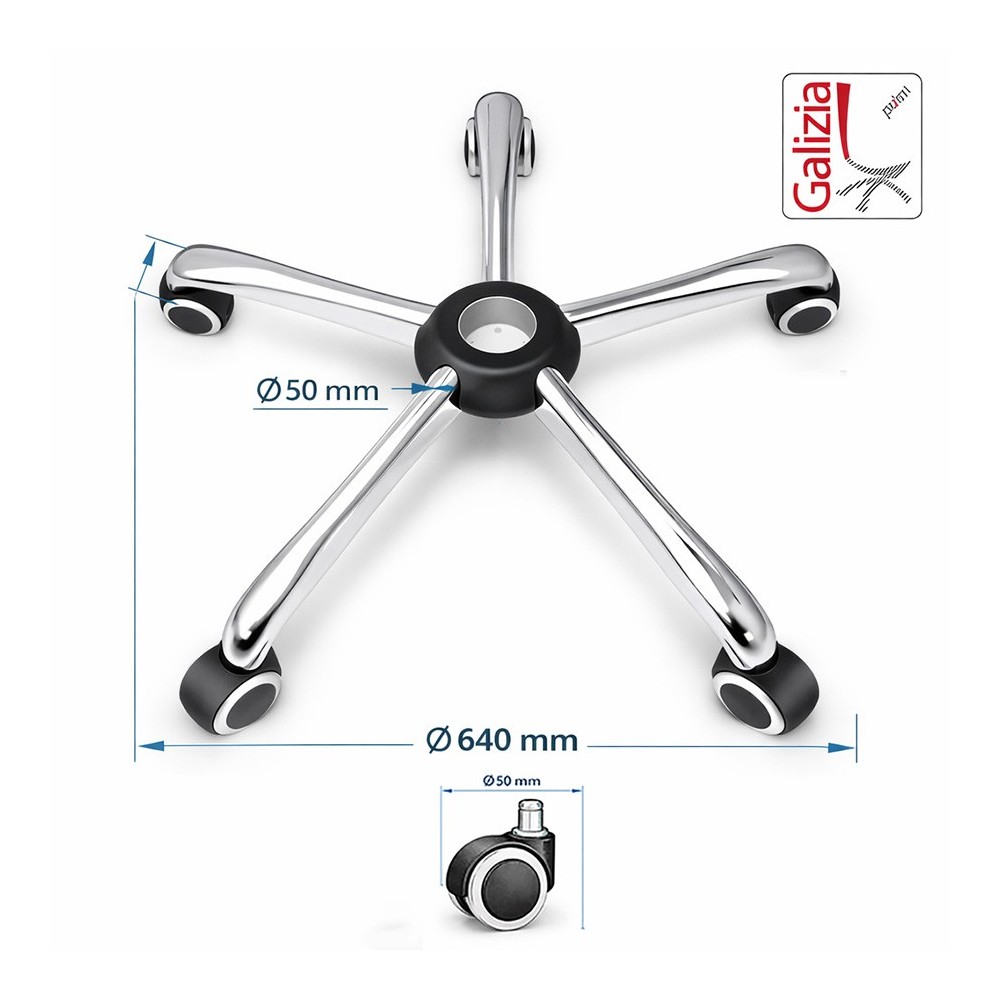 KIT DI RICAMBIO PER SEDIA DA UFFICIO CROMATO