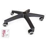 BASE IN PLASTICA NERA D.640 mm + RUOTE IN GOMMA