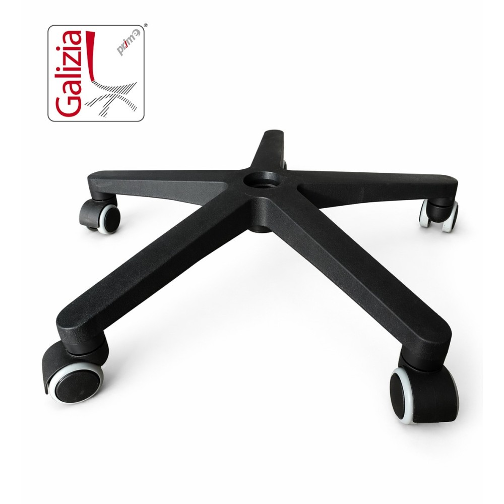 BASE IN PLASTICA NERA D.600 + RUOTE IN GOMMA
