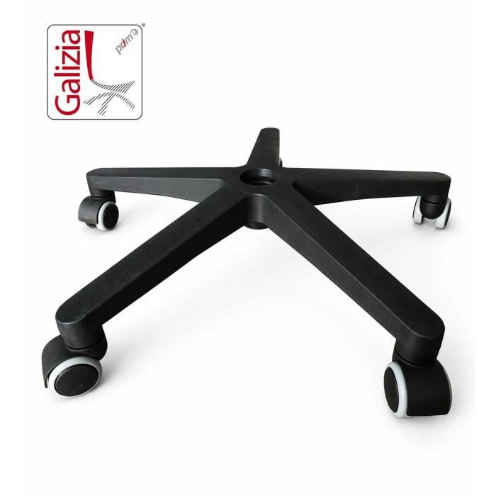BASE IN PLASTICA NERA D.600 + RUOTE IN GOMMA