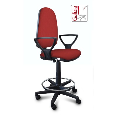 S3322 SGABELLO ALTO CON SCHIENALE ALTO, BRACCIOLI E POGGIAPIEDI
