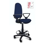 S3322 SGABELLO ALTO CON SCHIENALE ALTO, BRACCIOLI E POGGIAPIEDI