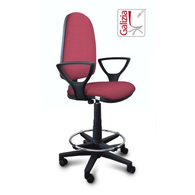 S3322 SGABELLO ALTO CON SCHIENALE ALTO, BRACCIOLI E POGGIAPIEDI