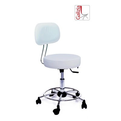 BASE CROMATA CON POGGIAPIEDI D. 550 mm + RUOTE IN GOMMA