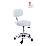 BASE CROMATA CON POGGIAPIEDI D. 550 mm + RUOTE IN GOMMA