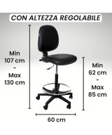 S300 SGABELLO ALTO CON SCHIENALE