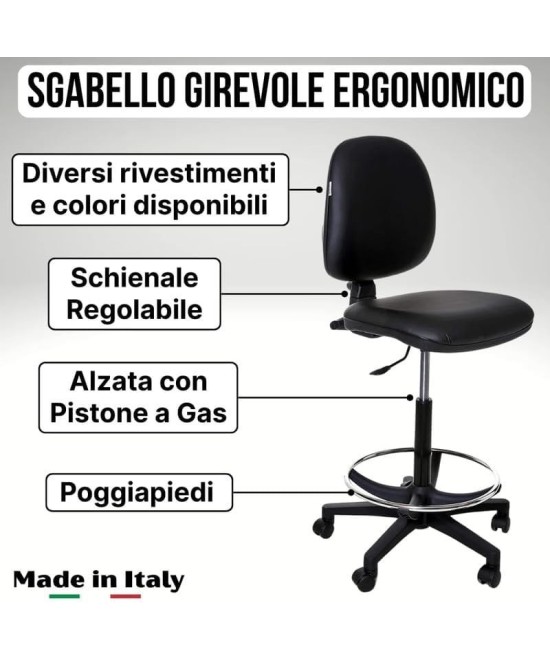 S300 SGABELLO ALTO CON SCHIENALE