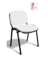 50N SEDIA FISSA  RIVESTITA CON TELAIO IN ACCIAIO NERO