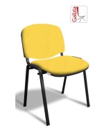 50N SEDIA FISSA  RIVESTITA CON TELAIO IN ACCIAIO NERO