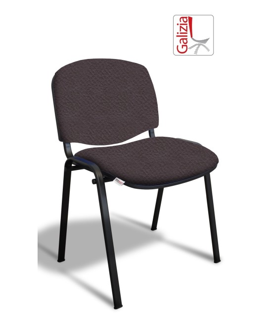 50N SEDIA FISSA  RIVESTITA CON TELAIO IN ACCIAIO NERO