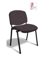 50N SEDIA FISSA  RIVESTITA CON TELAIO IN ACCIAIO NERO