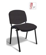 50N SEDIA FISSA  RIVESTITA CON TELAIO IN ACCIAIO NERO