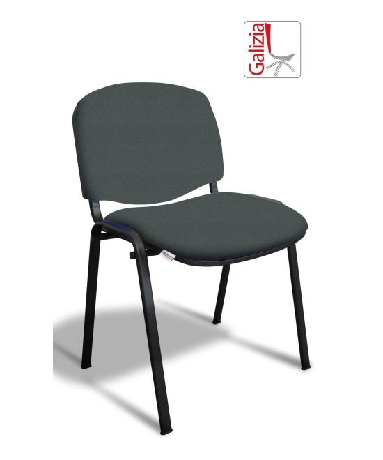 50N SEDIA FISSA  RIVESTITA CON TELAIO IN ACCIAIO NERO