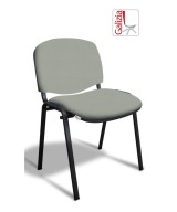 50N SEDIA FISSA  RIVESTITA CON TELAIO IN ACCIAIO NERO