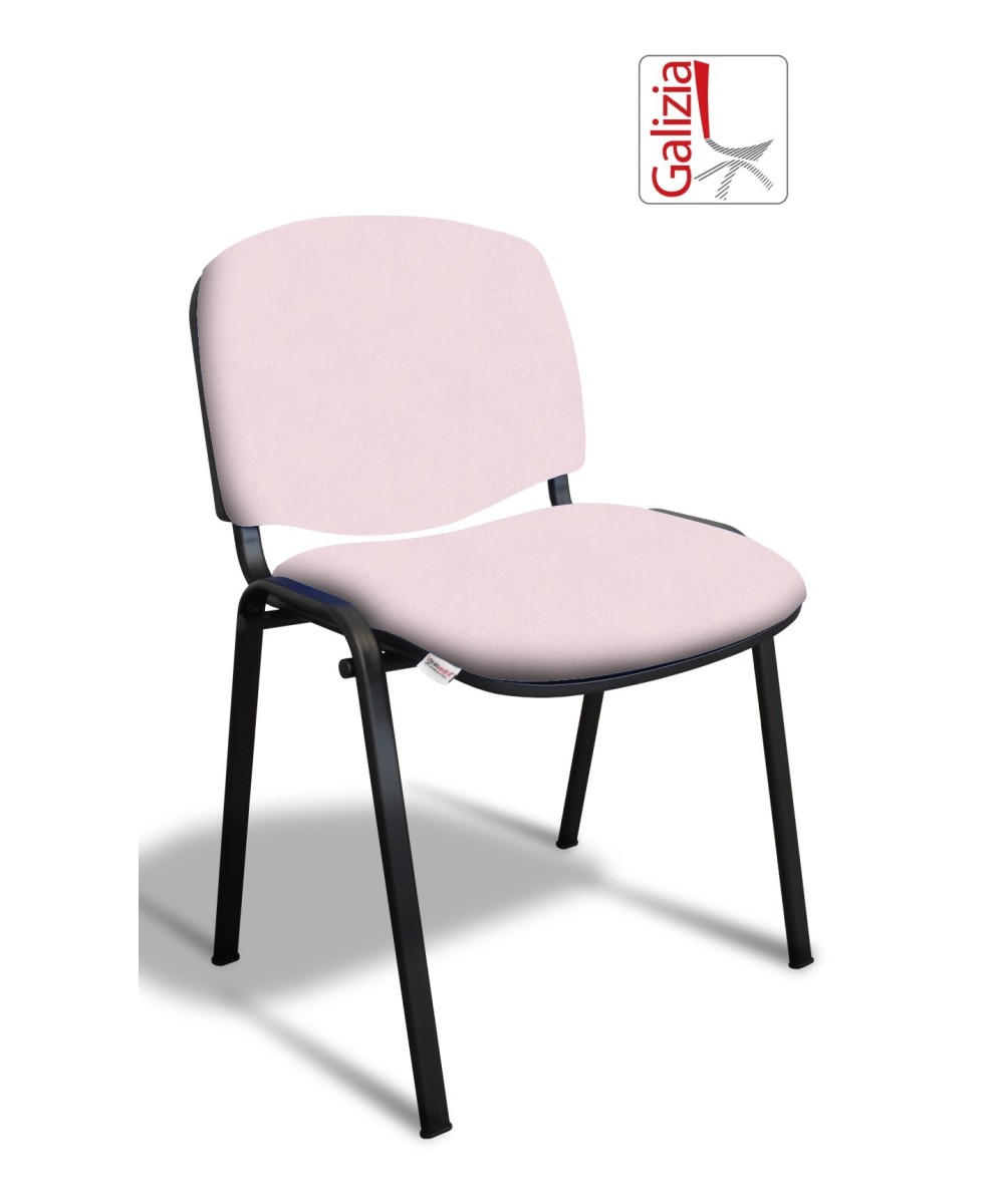 50N SEDIA FISSA  RIVESTITA CON TELAIO IN ACCIAIO NERO