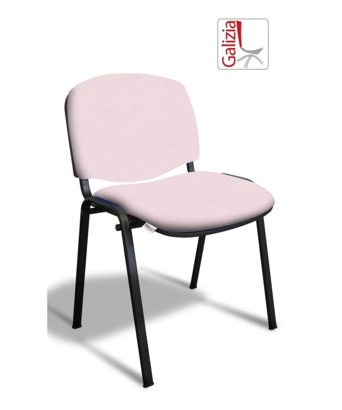 50N SEDIA FISSA  RIVESTITA CON TELAIO IN ACCIAIO NERO