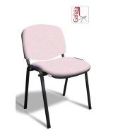 50N SEDIA FISSA  RIVESTITA CON TELAIO IN ACCIAIO NERO