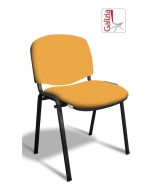 50N SEDIA FISSA  RIVESTITA CON TELAIO IN ACCIAIO NERO