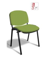 50N SEDIA FISSA  RIVESTITA CON TELAIO IN ACCIAIO NERO