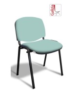 50N SEDIA FISSA  RIVESTITA CON TELAIO IN ACCIAIO NERO